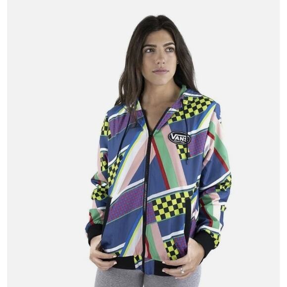 Vans Jackets & Blazers - Vans Womens Windbreaker Jacket Size XS Colorful Full Zip Skate
